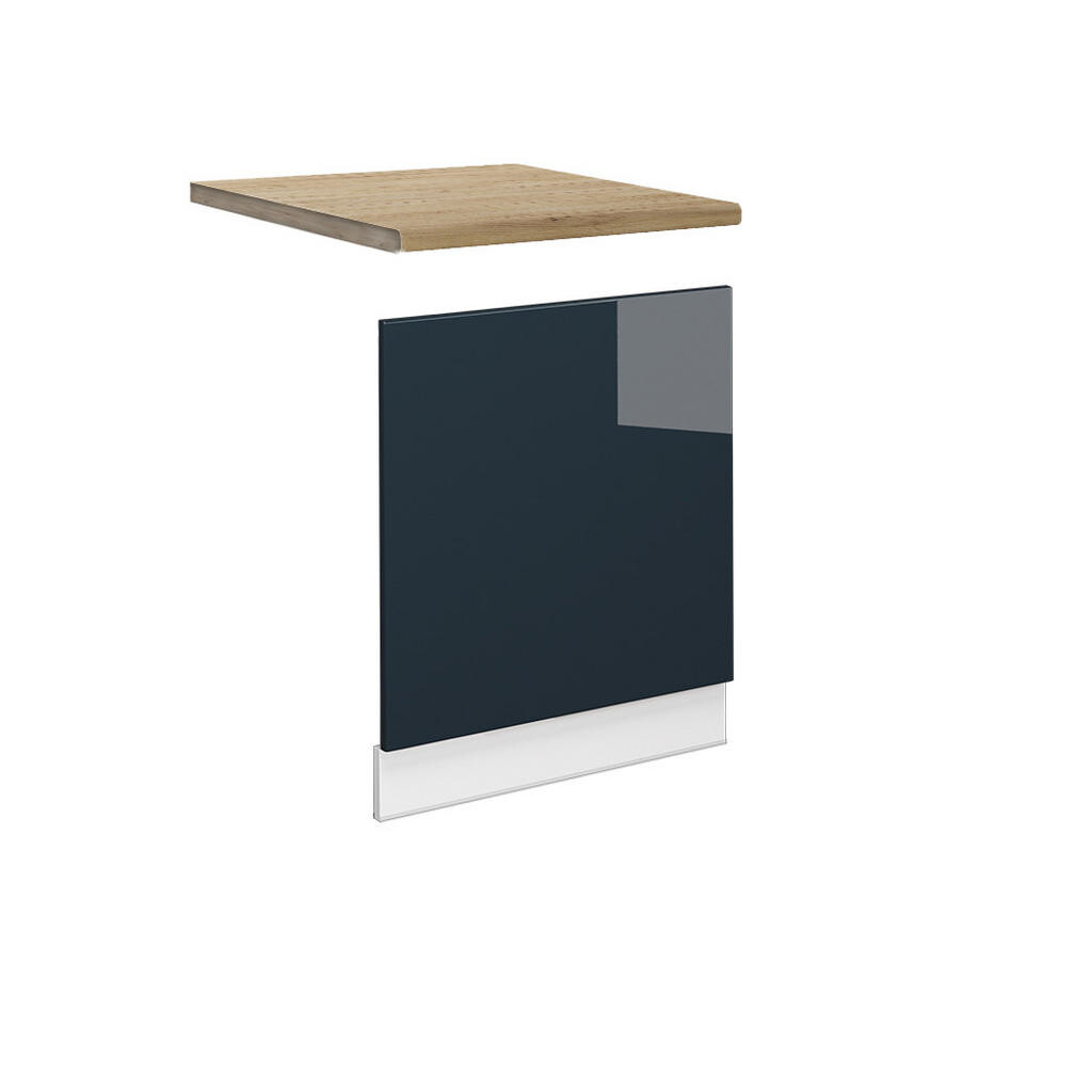 Vicco PŘEDNÍ PANEL Fame-Line Tmavě modrá s vysokým leskem 60 cm , PD Dub