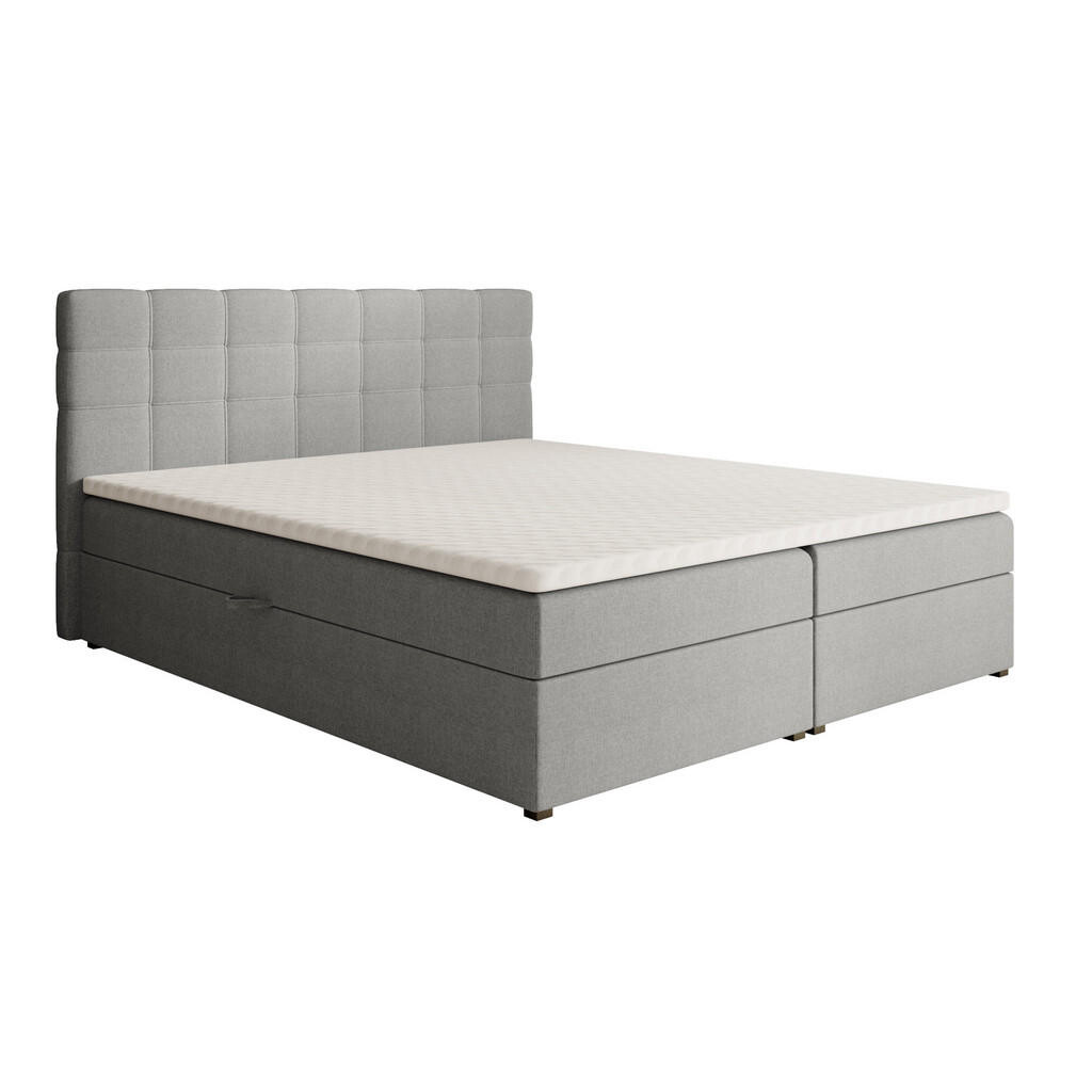 Beautysofa ČALOUNĚNÁ postel Topiq 184/203/103, světle šedá