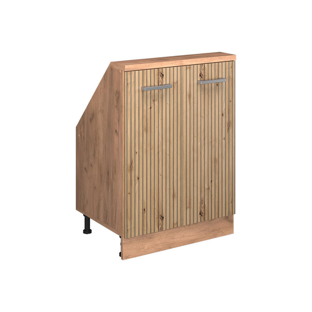 Vicco KUCHYŇSKÁ SKŘÍŇKA POD ŠIKMOU STŘECHU R-Line Řemeslný dub 60 cm se 2 dvířky