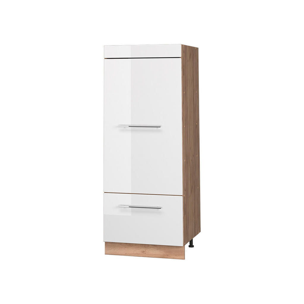 Vicco KUCHYŇSKÁ SPÍŽNÍ SKŘÍŇ Fame-Line, Bílá vysoký lesk/Zlatý mocný dub, 60 cm