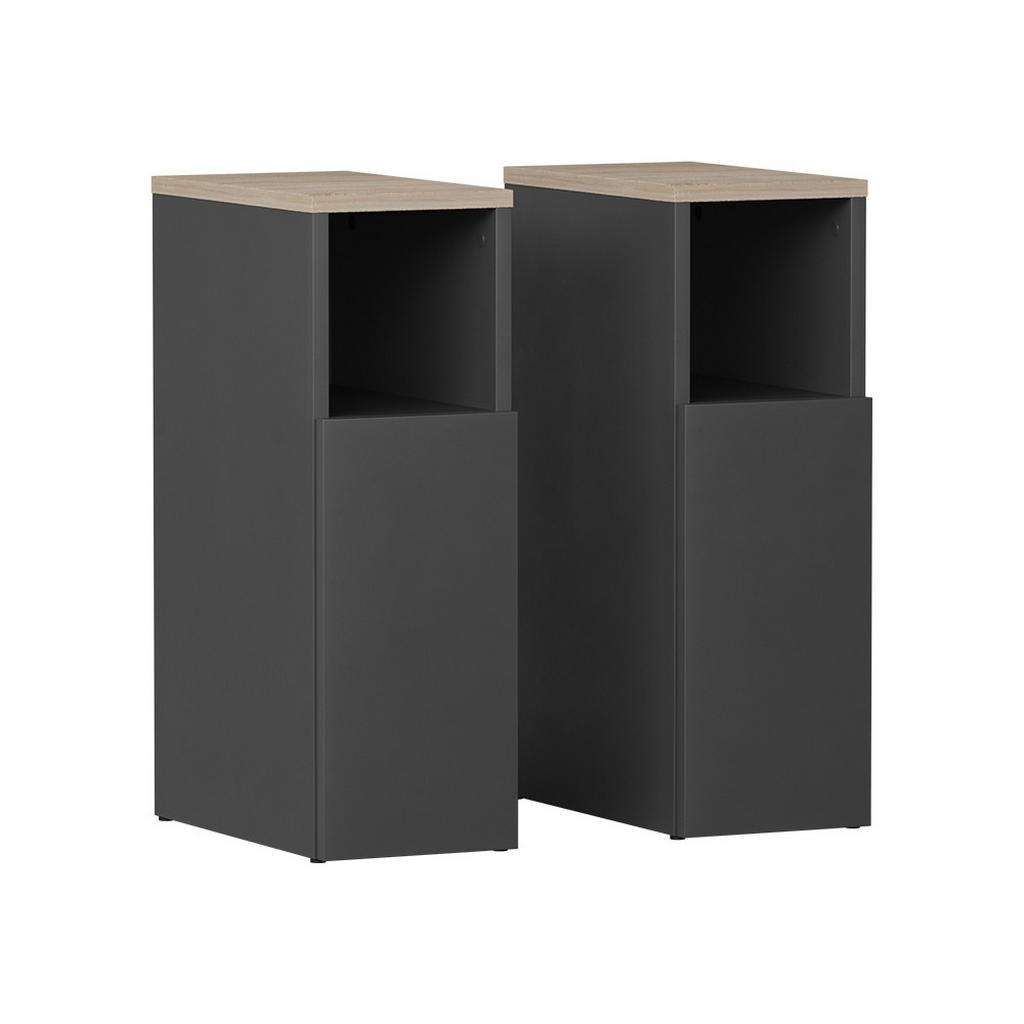 Vicco NOČNÍ STOLEK Enton Anthracite/Sonoma Sada 2 kusů