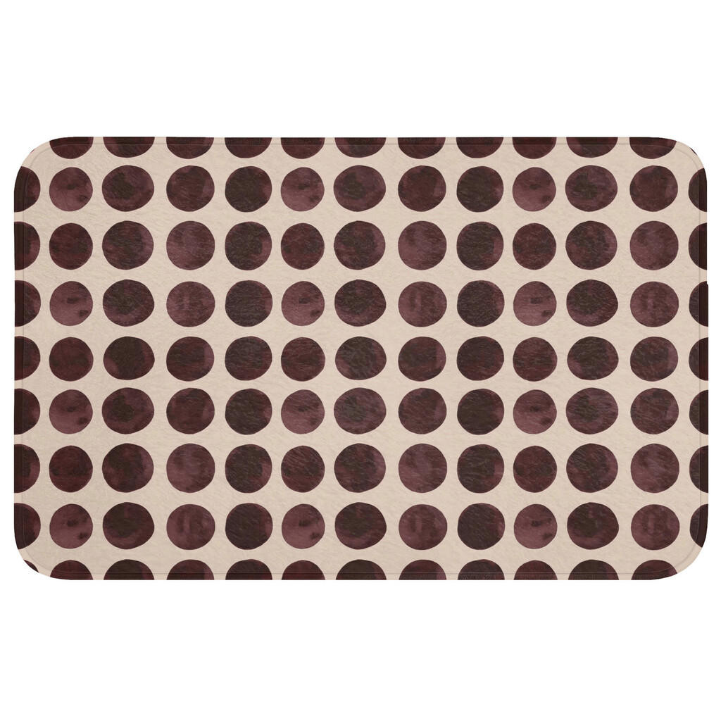 OnlyWow WC PŘEDLOŽKA Puntíky - Vzor - Hnědý 80x50 cm