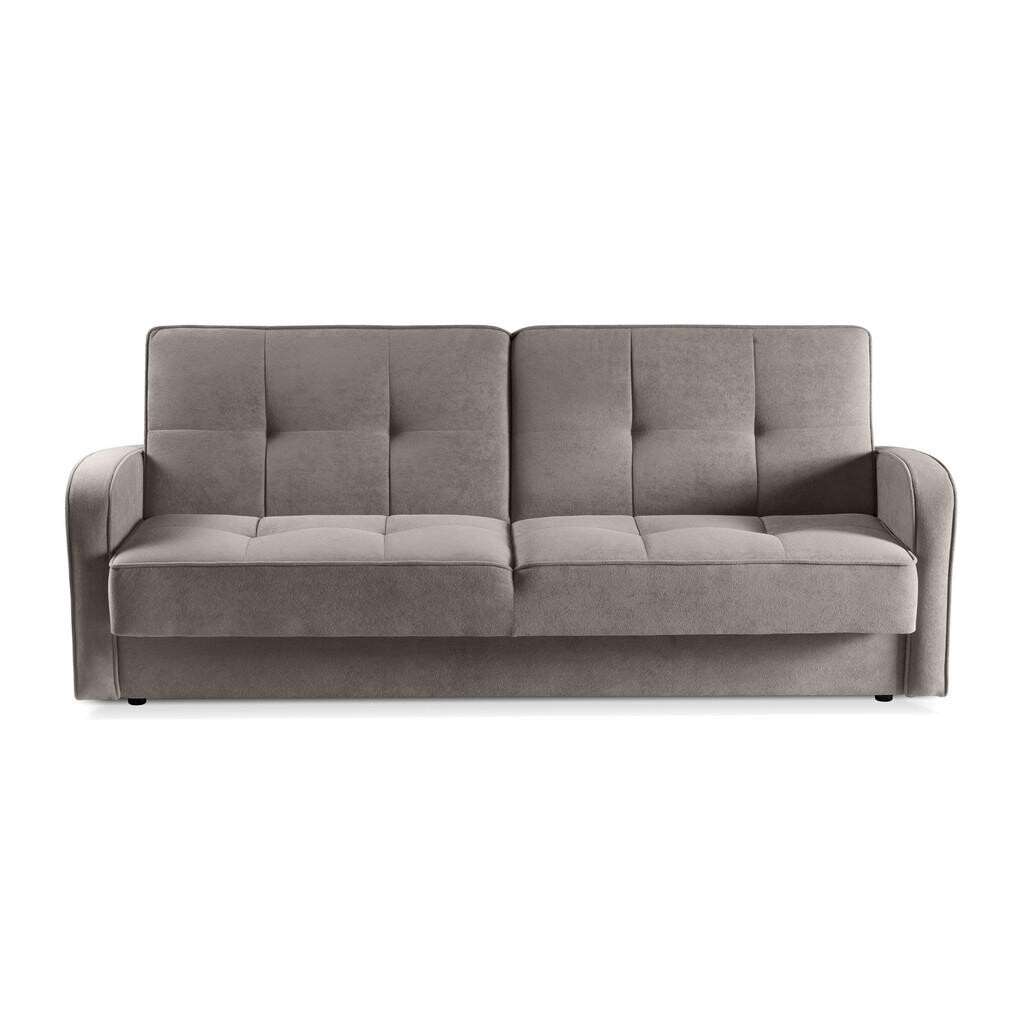 Beautysofa ROZKLÁDACÍ pohovka Pavo 3místná s funkcí spaní, hnědá