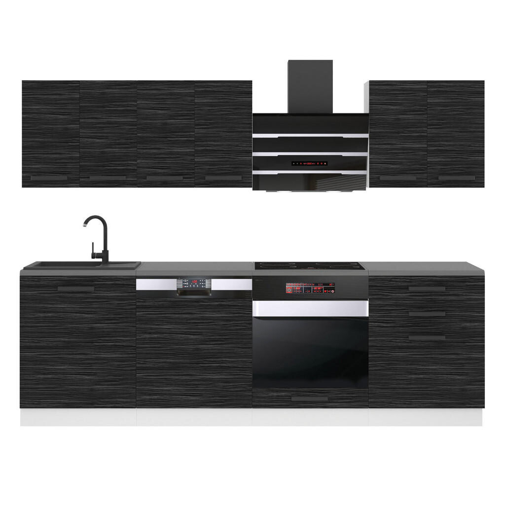 B BELINI GROUP KUCHYŇSKÁ LINKA Susan 240 cm, s pracovními deskami, Královský eben