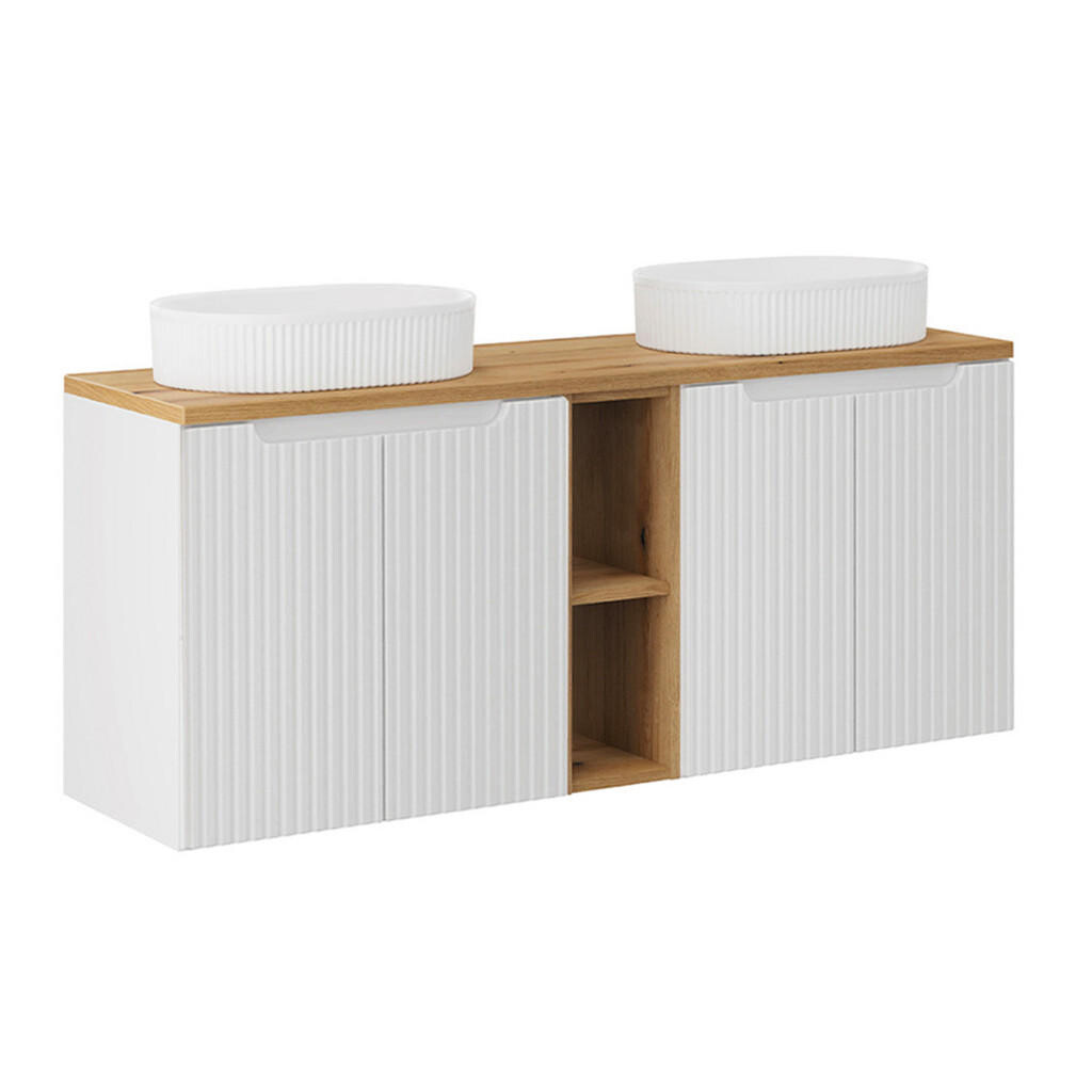 Petits-meubles DVOJUMYVADLO 140.4cm Riva Bílá a dřevo