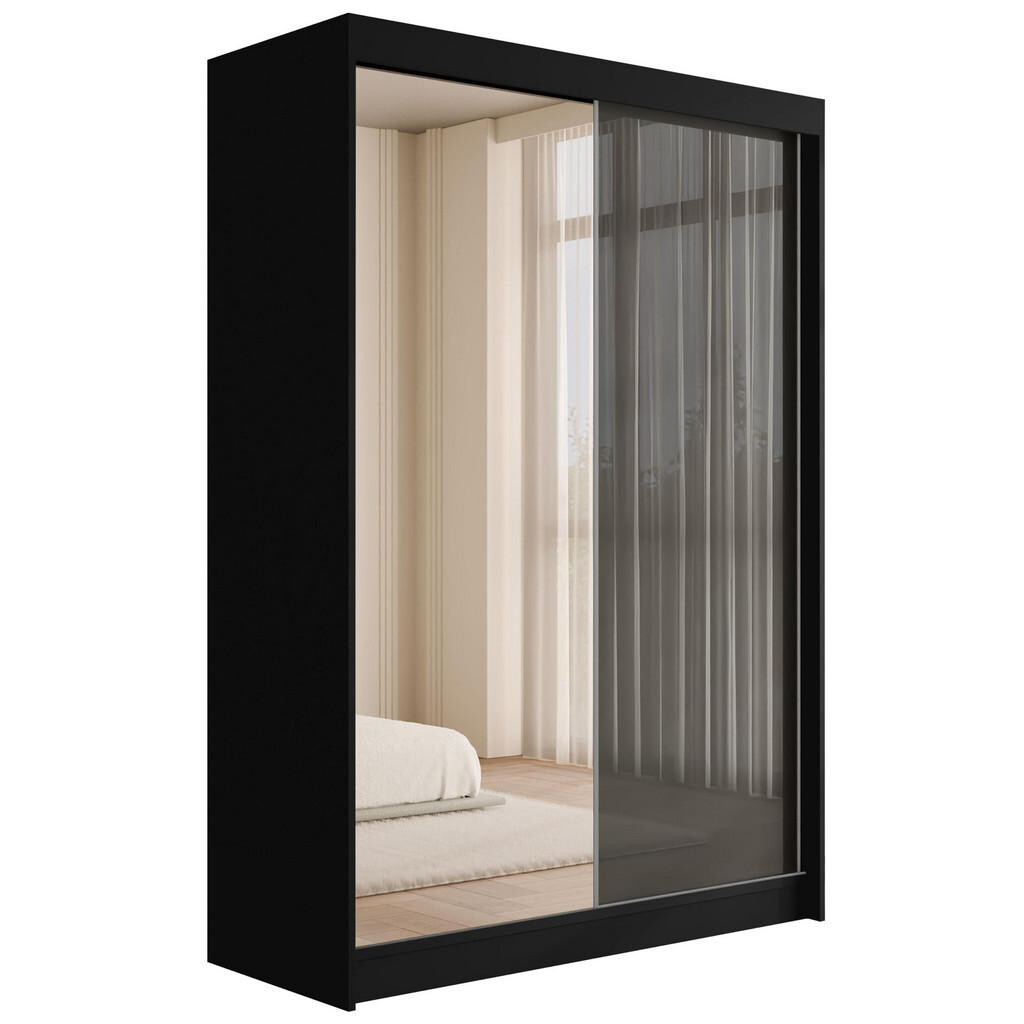 ALTDECOR ŠATNÍ SKŘÍŇ VESLI – 150 cm – černá|šedá
