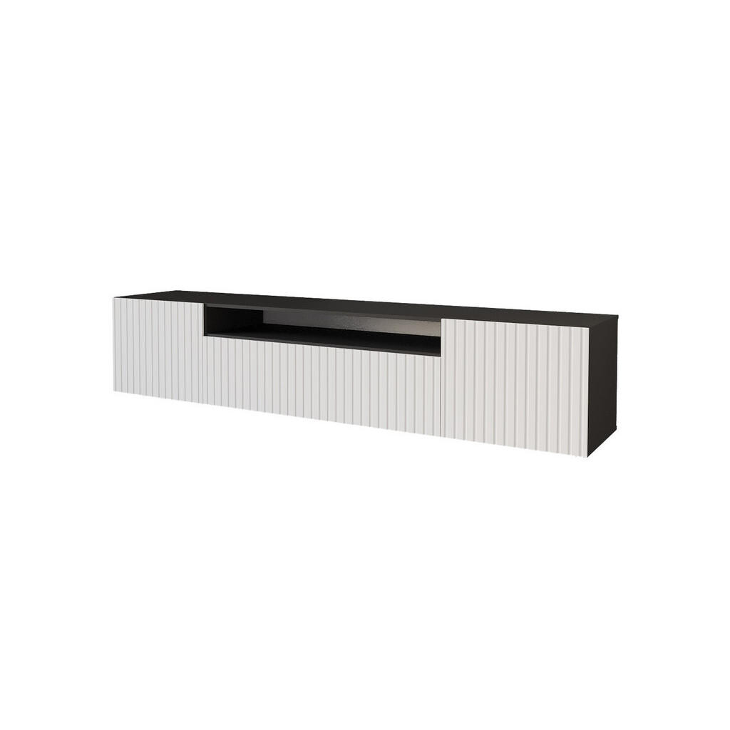 ALTDECOR NÍZKÁ komoda KITO-W 200 x 40 x 41 cm – černá / bílá