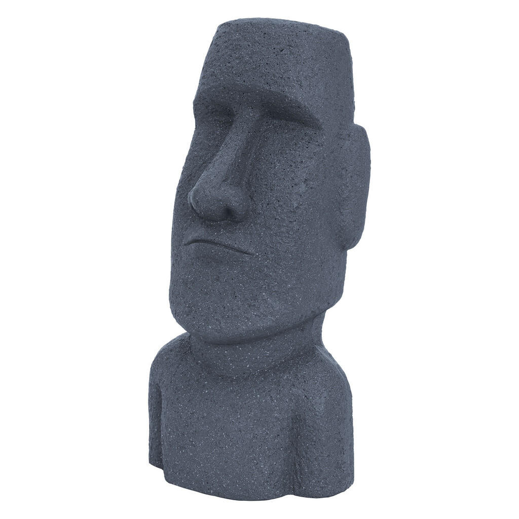 ECD-Germany SOCHA MOAI RAPA NUI, výška 53,5 cm, šedá, z polyresinu