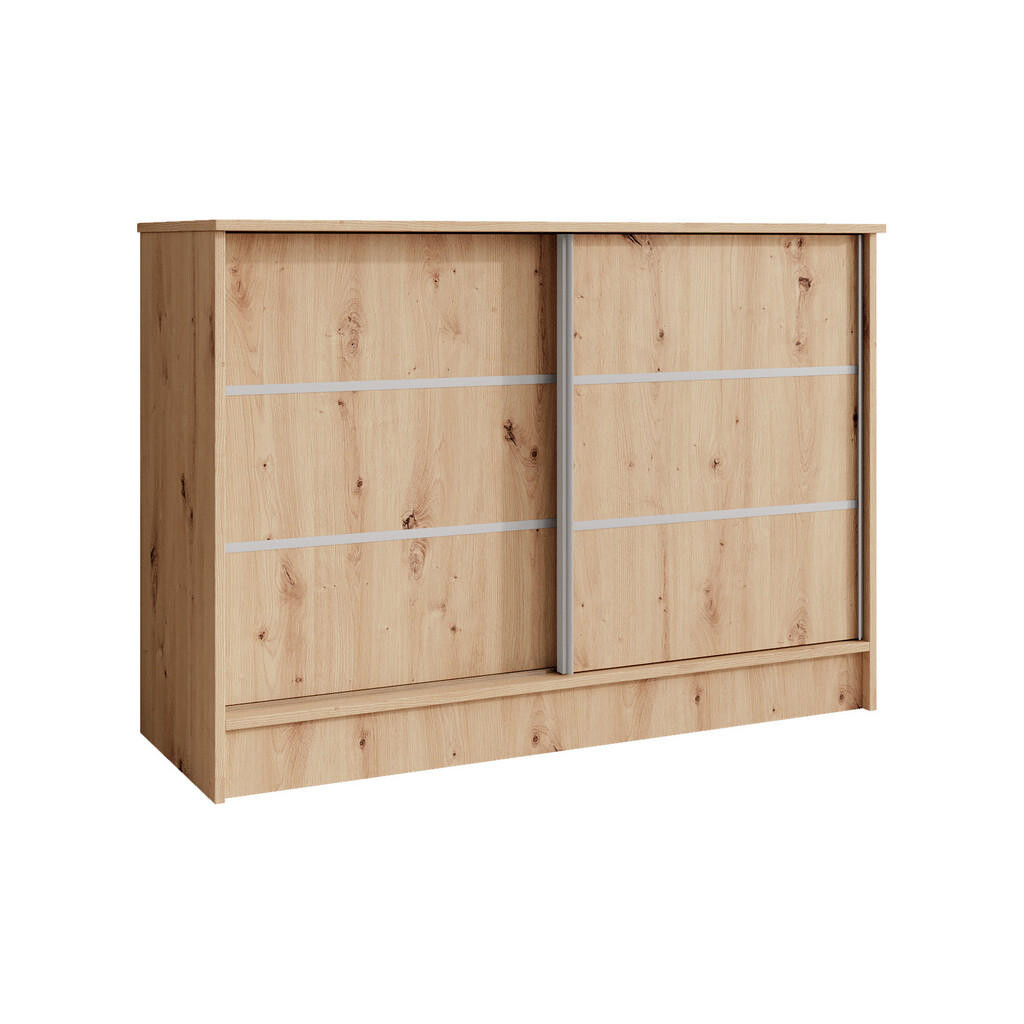Beautysofa KOMODA Mirela se 2 posuvnými dvířky, 120 cm, dub Artisan