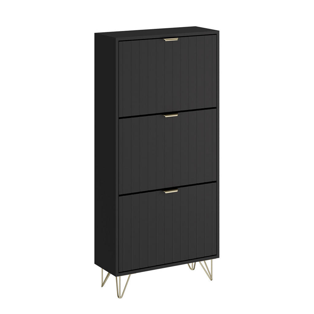Vicco SKŘÍŇ NA BOTY Helge Černá 60 x 128.5 cm 3 přihrádky