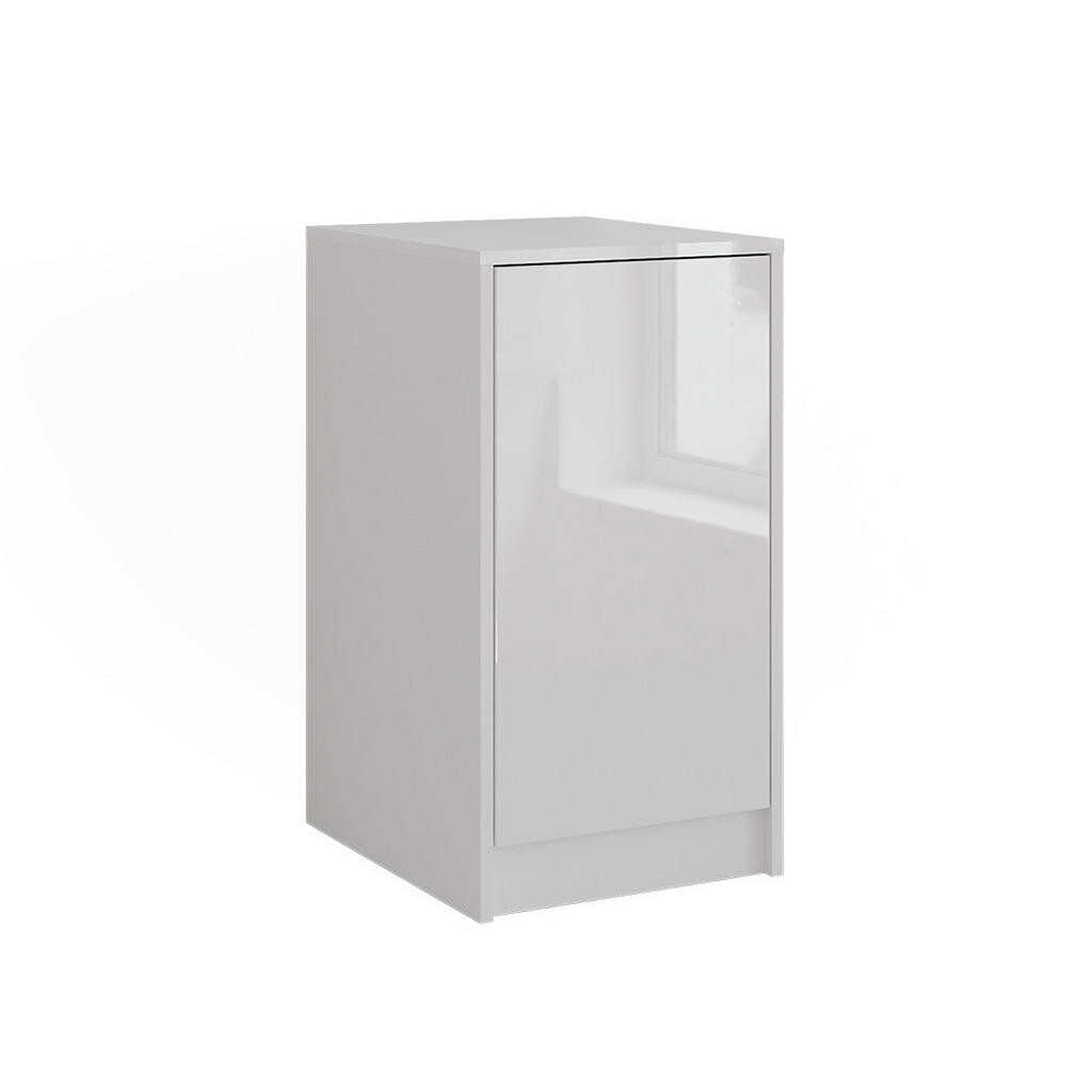 Vicco KREDENC Sherry Bílá/bílý vysoký lesk 40.2 x 76 cm s víkem nádoby