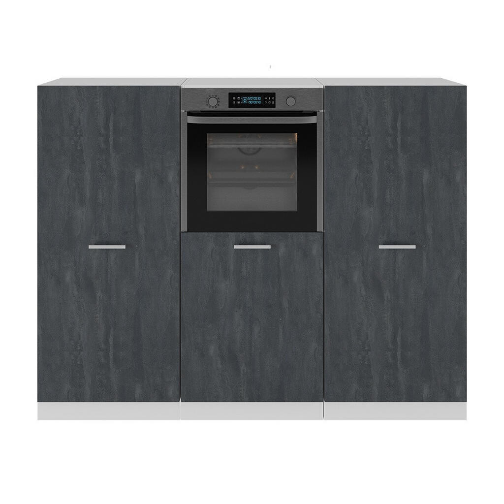 Vicco KUCHYŇSKÝ BLOK R-Line Černý beton/bílá 180 cm Bez pracovní desky