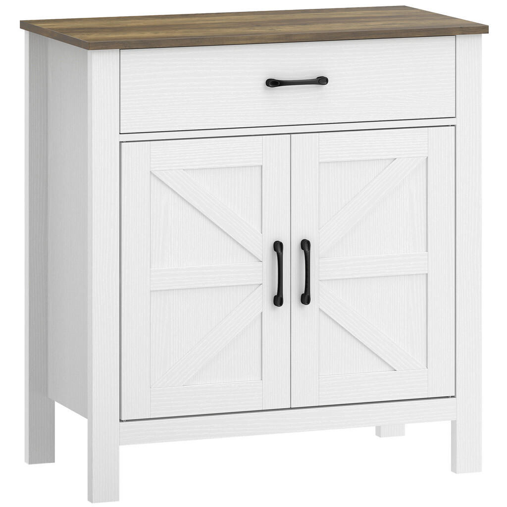 HOMCOM KOMODA Dřevotřísková deska 77/40/82 cm Bílá