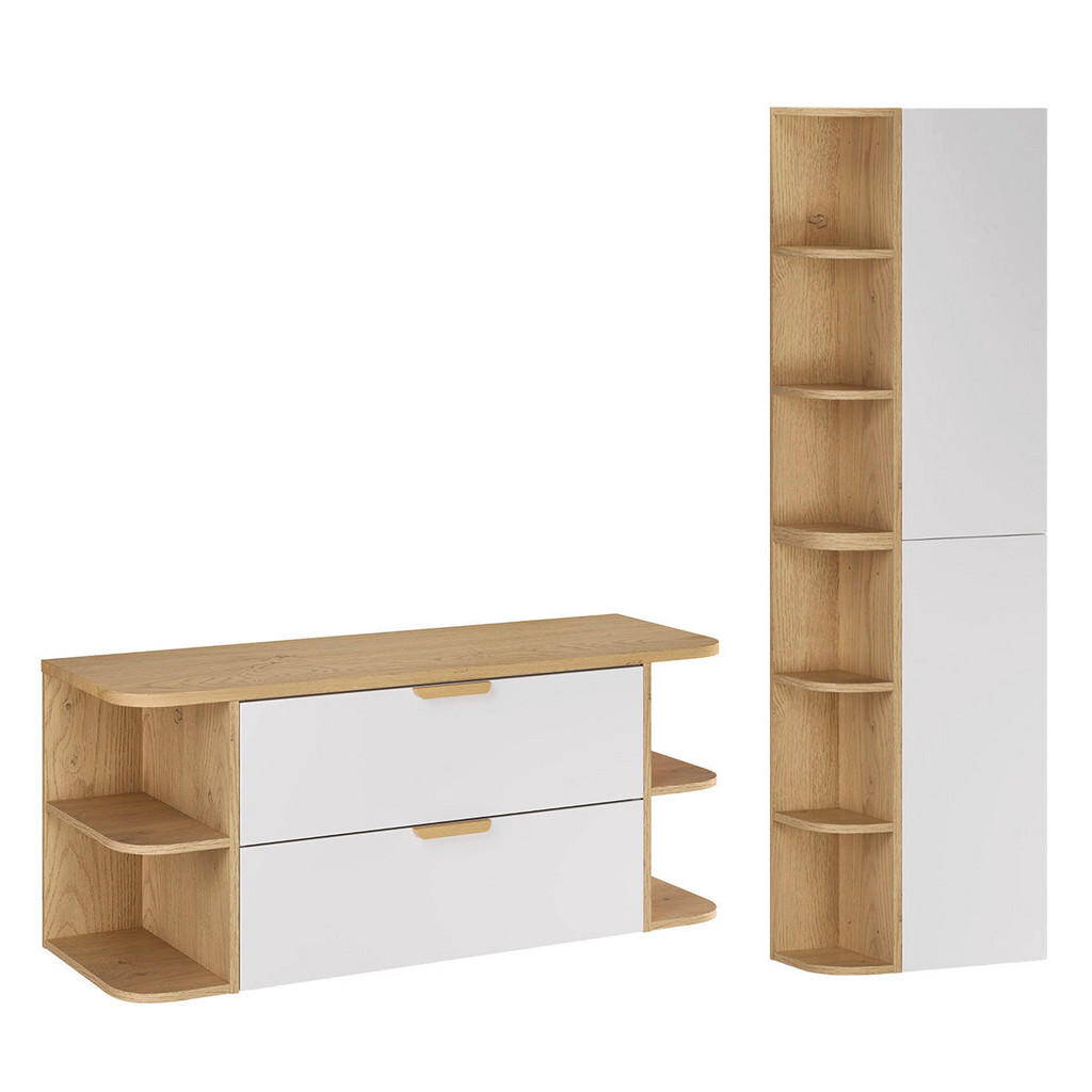 Petits-meubles SKŘÍŇKA POD UMYVADLO 120.4cm Oria 2er-Set Bílá