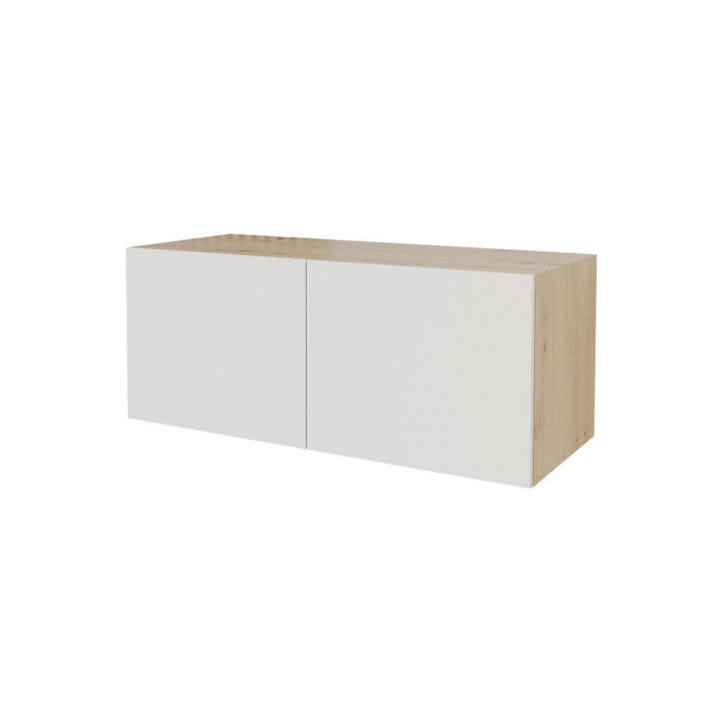 ALTDECOR NÍZKÁ komoda ELIO-W 100 x 40 x 40 cm – Artisan / bílá