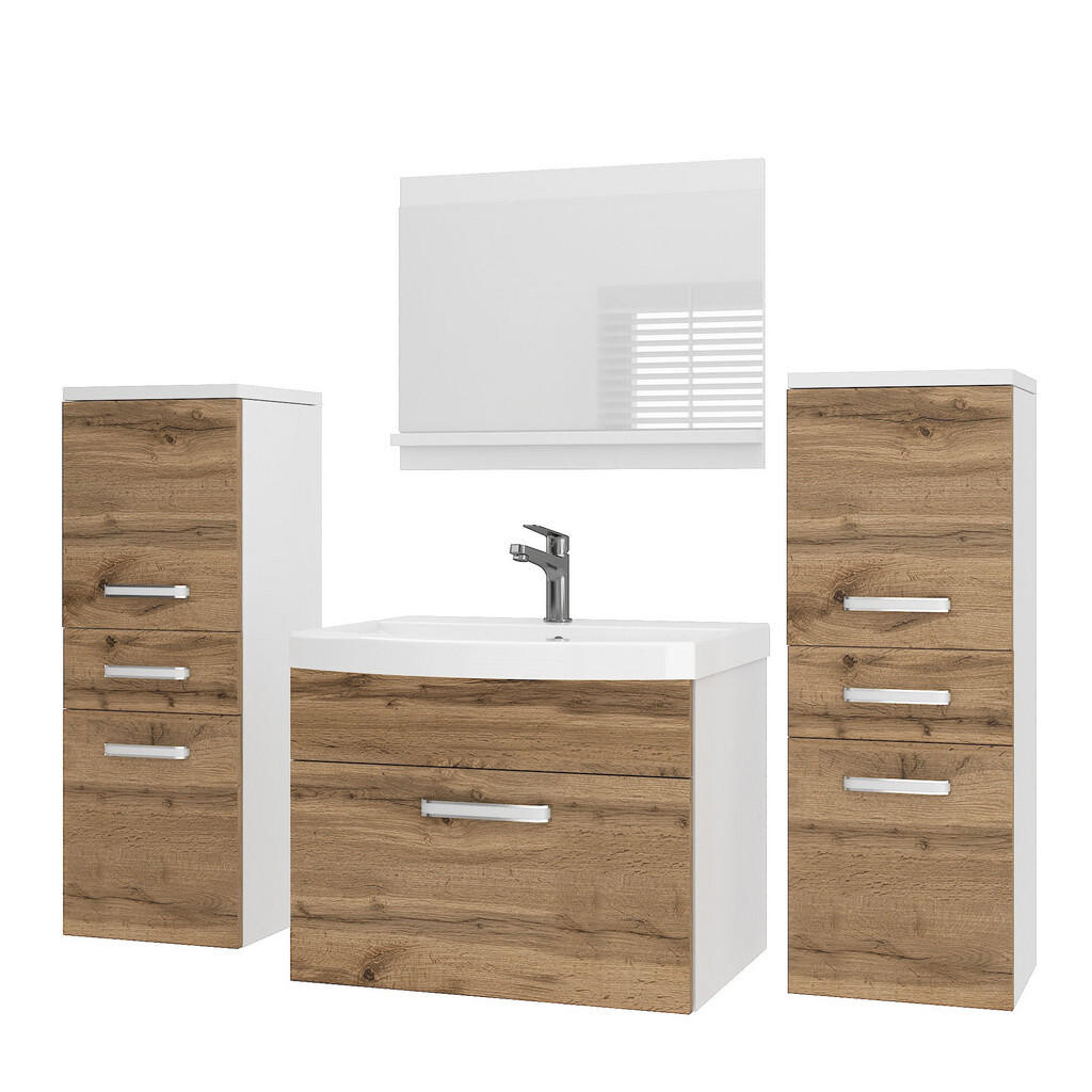 B BELINI GROUP KOUPELNOVÝ NÁBYTEK Koupelnová SADA PRI M4, Zlatohnědá matná, 120 cm