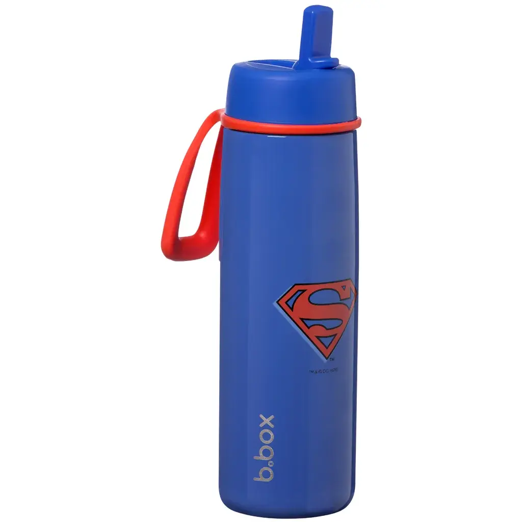 B.BOX Nerezová termolahev s brčkem 690 ml - Superman
