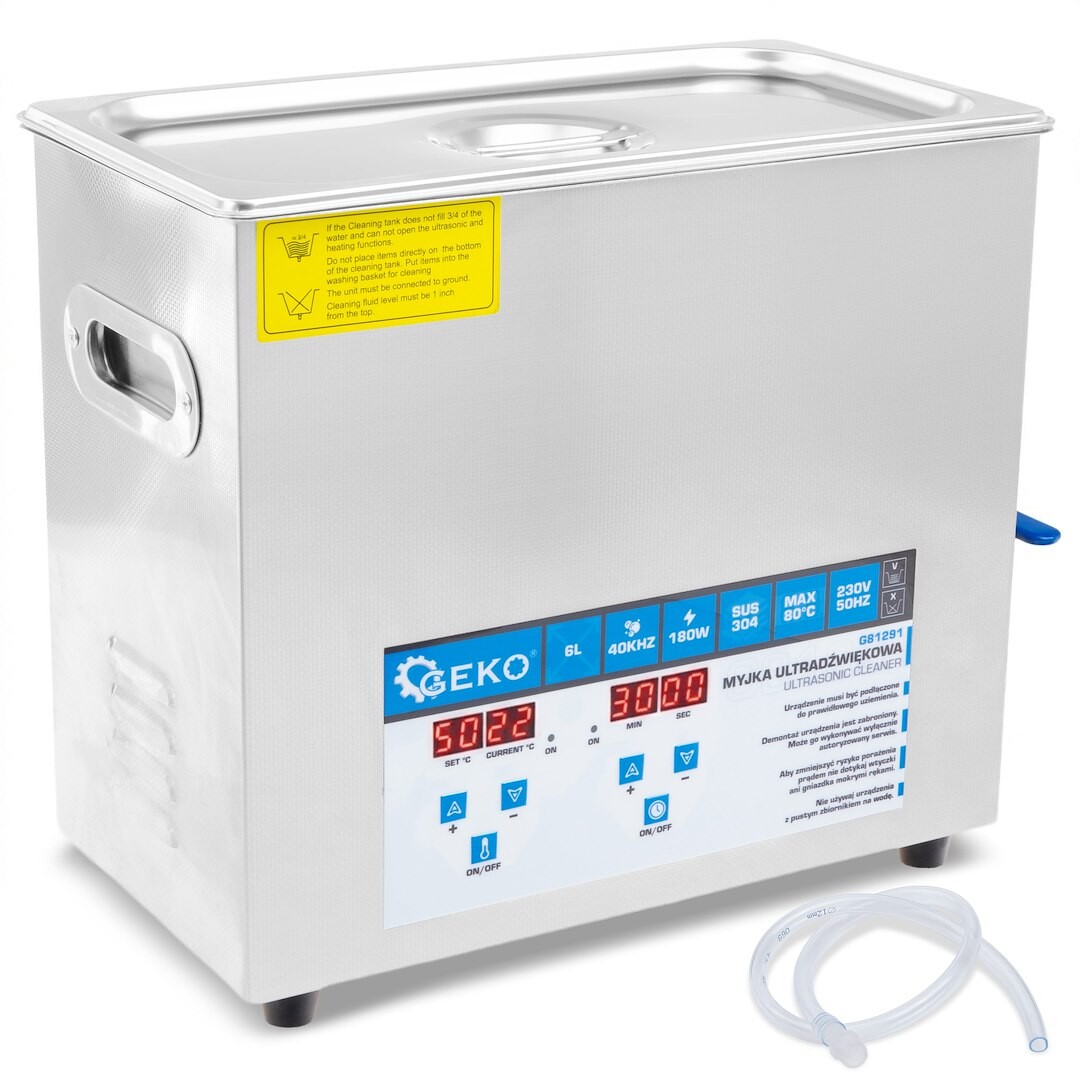 GEKO Ultrazvuková myčka 180 W, 6 l