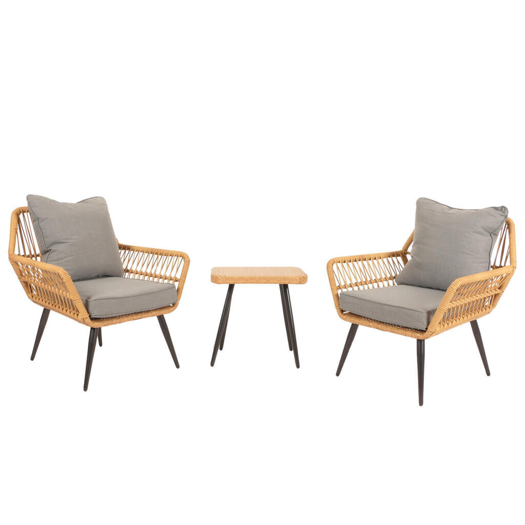 MCW POLY-RATTAN SADA Šedá