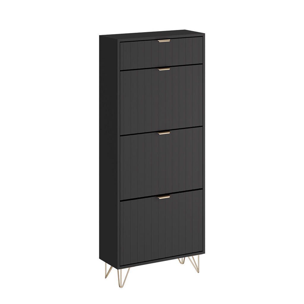 Vicco SKŘÍŇ NA BOTY Helge Černá 60 x 145 cm 3 přihrádky
