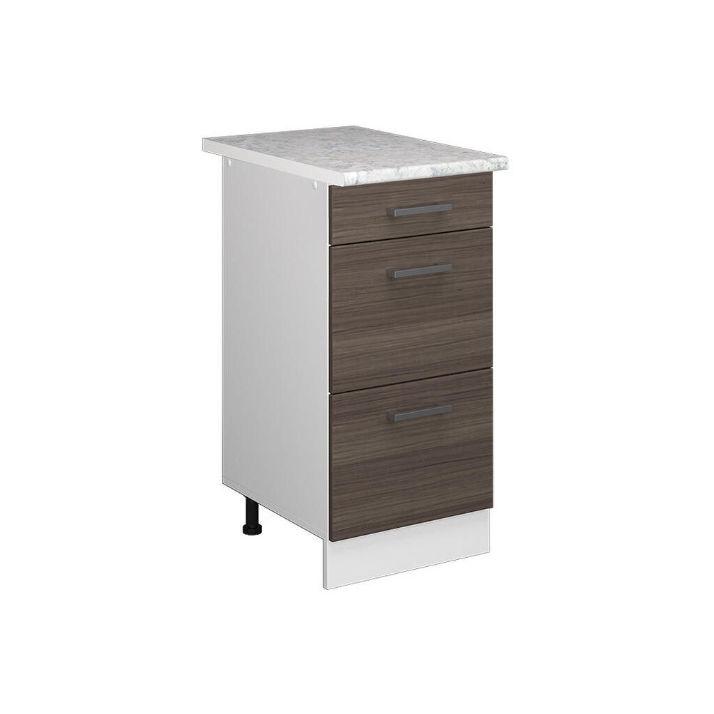 Vicco SPODNÍ SKŘÍŇKA KUCHYŇSKÉ LINKY R-Line Ušlechtilá šedá 40 cm se zásuvkami a pracovní deskou