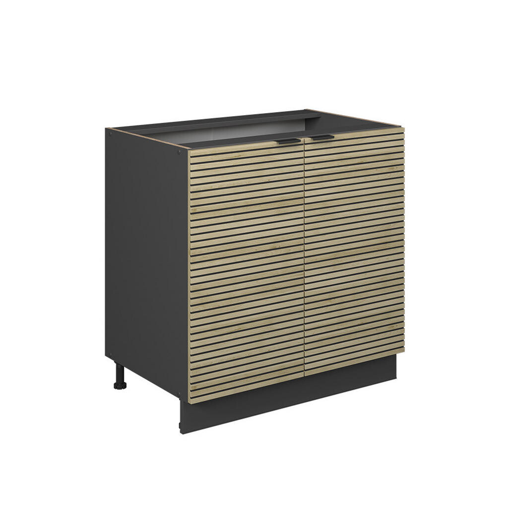 Vicco SPODNÍ SKŘÍŇKA KUCHYŇSKÉ LINKY Fame-Line, Dubový panel/Antracit, 80 cm bez pracovní desky