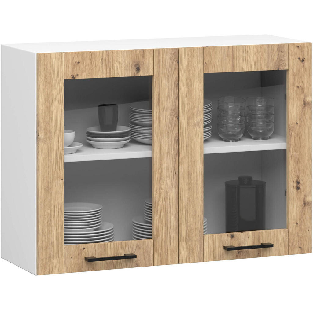 RAUMHIRSCH FURNITURE ZÁVĚSNÁ SKŘÍŇ Bílá, dub Artisan 58/80/30,5