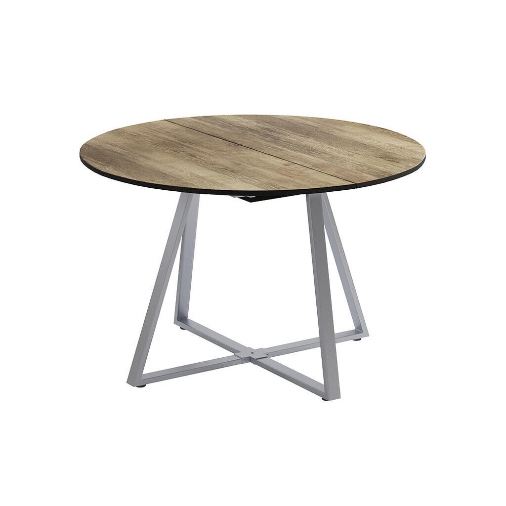 Vicco JÍDELNÍ STŮL Loyd, Rustikální dub/Šedá, 120-160 x 120 cm Rozšiřitelný
