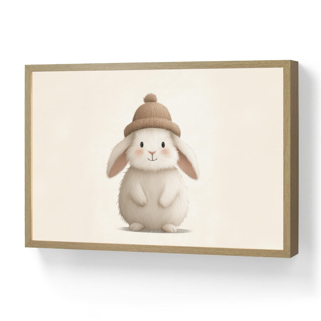 OnlyWow DOBÍJECÍ NOČNÍ LAMPIČKA Králík - Klobouk - Uši - béžový 60x40 cm