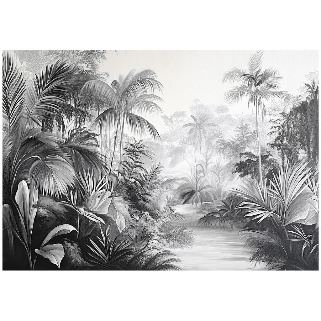 Wallarena FOTOTAPETA Jungle Černobílá Vliesová tapeta Obývací pokoj 350x250