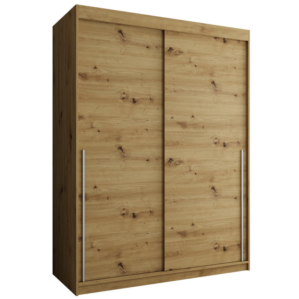 Home Collective ŠATNÍ SKŘÍŇ S POSUVNÝMI DVEŘMI 150 cm šířka, Artisan se stříbrným úchytem