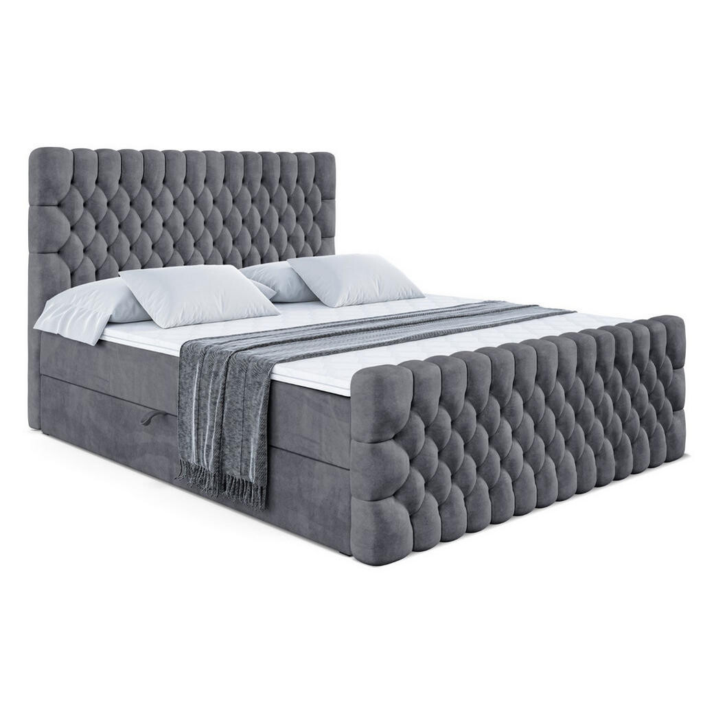 ALTDECOR AMERICKÁ postel SERENE-Z – 160 x 200 – H4 – tmavě šedá