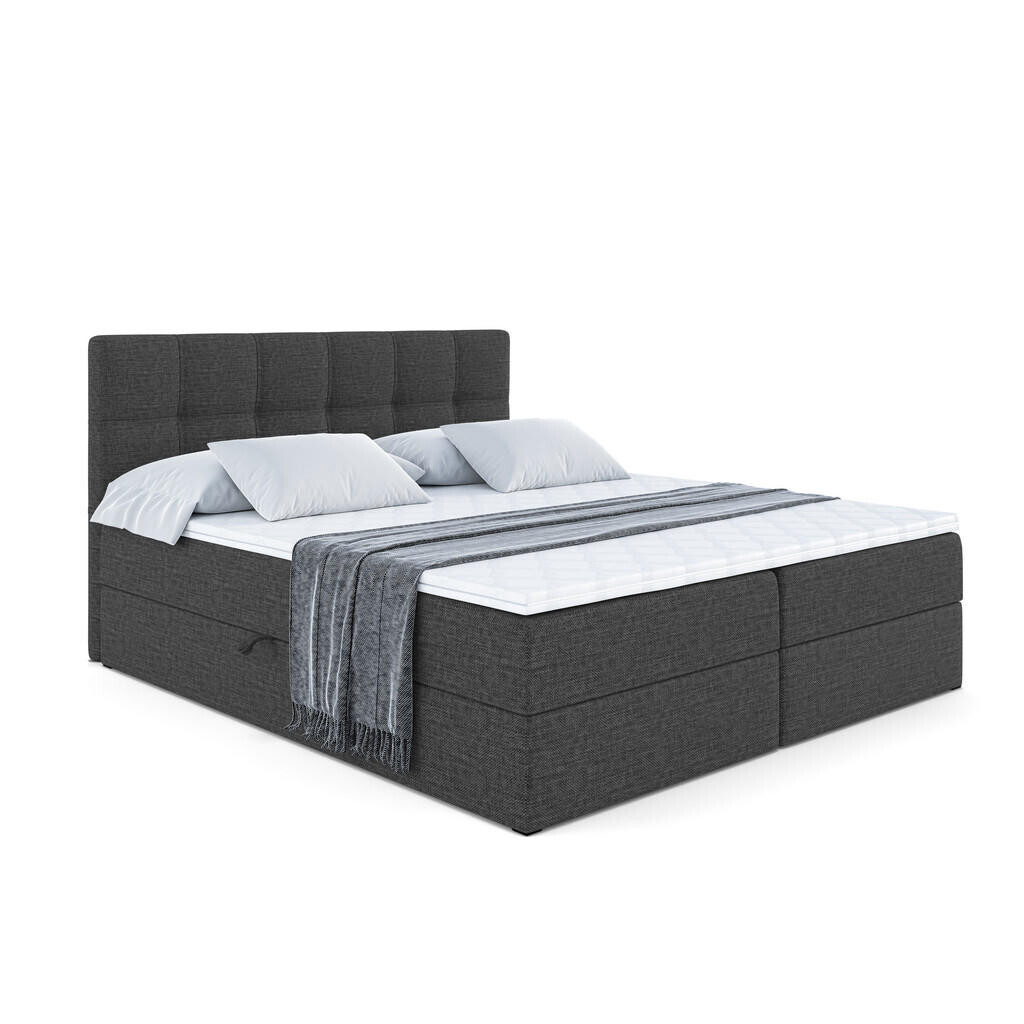 ALTDECOR AMERICKÁ postel s matrací H3 a roštem – MARCE – 160x200 tmavě šedá