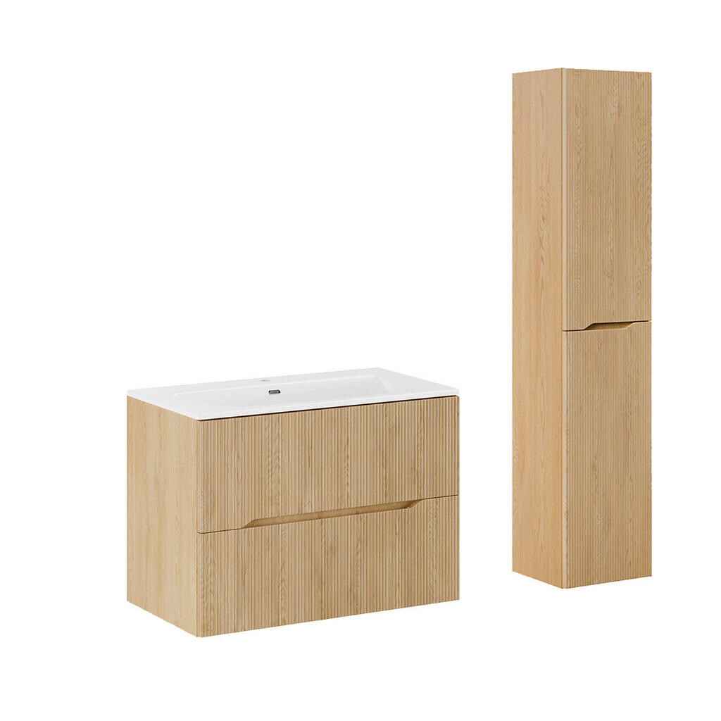 Petits-meubles KOUPELNOVÝ NÁBYTEK 80.2cm Isaline 2er-Set Světlý dub
