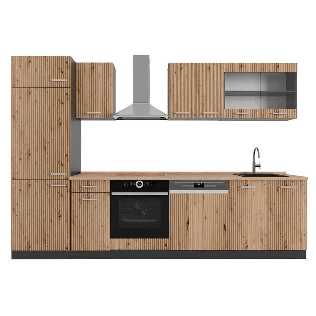Vicco KUCHYŇSKÝ KOUT R-Line Dub Artisan/antracit 300 cm , PD Dub