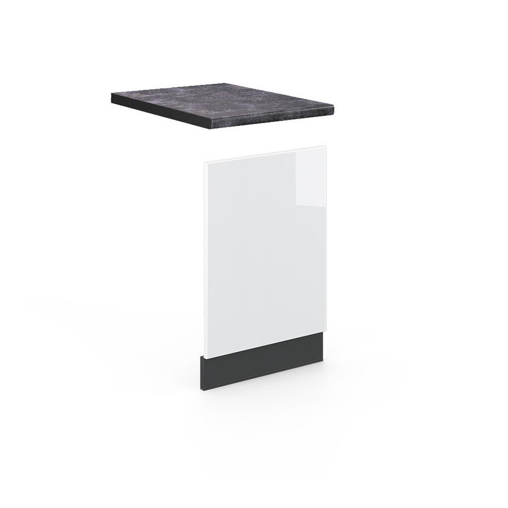 Vicco PŘEDNÍ PANEL Fame-Line Bílá vysoký lesk 45 cm , PD Antracit