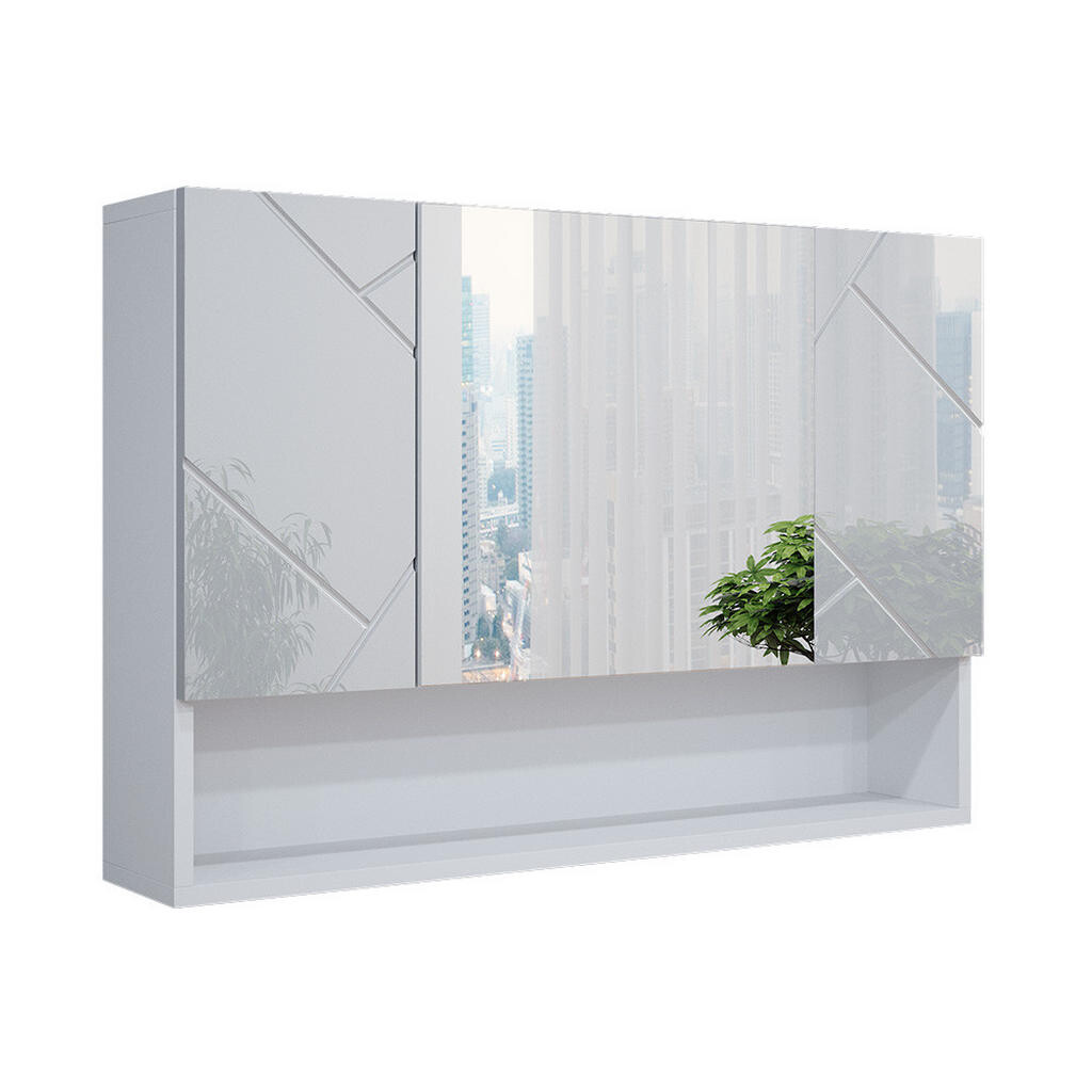 Vicco KOUPELNOVÁ ZRCADLOVÁ SKŘÍŇKA Irma Bílá vysoký lesk 80.1 x 55 cm