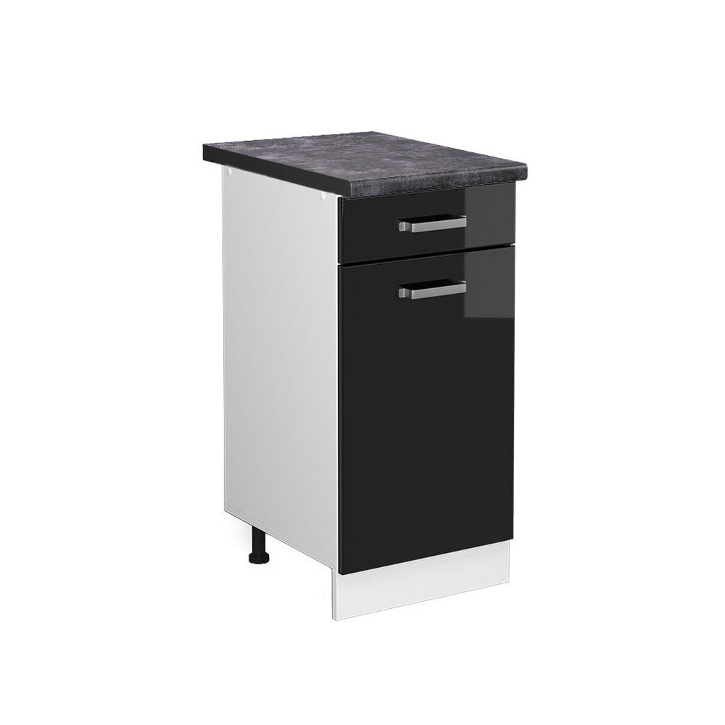 Vicco SPODNÍ SKŘÍŇKA KUCHYŇSKÉ LINKY R-Line Černý vysoký lesk 40 cm , PD Antracit