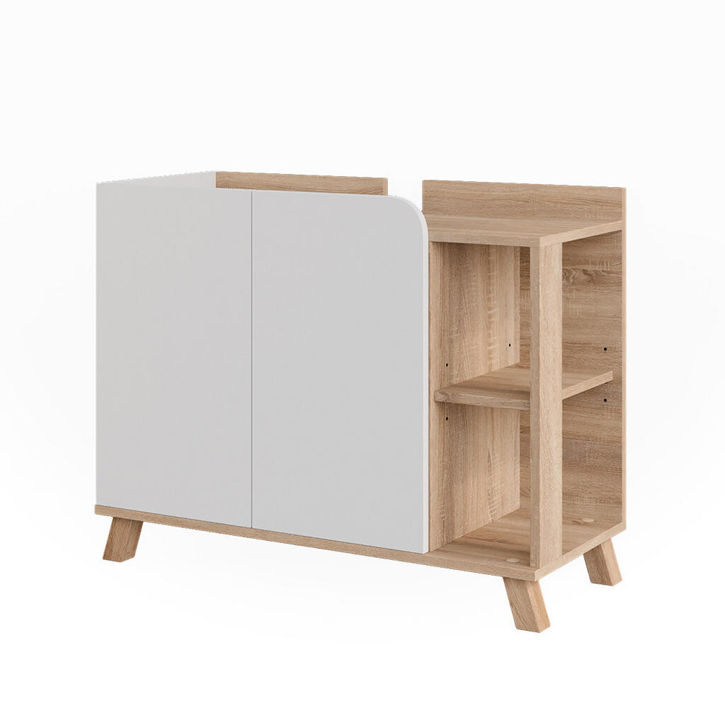 Vicco TOALETNÍ STOLEK PRO UMYVADLO Karen Sonoma/bílá 80 x 65 cm se 2 dveřmi