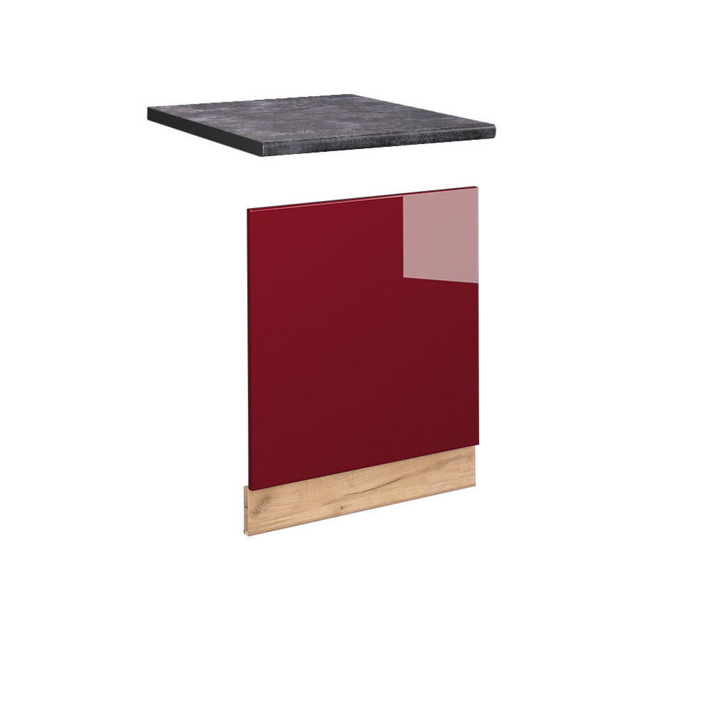 Vicco PŘEDNÍ PANEL Fame-Line Bordó červená vysoký lesk 60 cm , PD Antracit