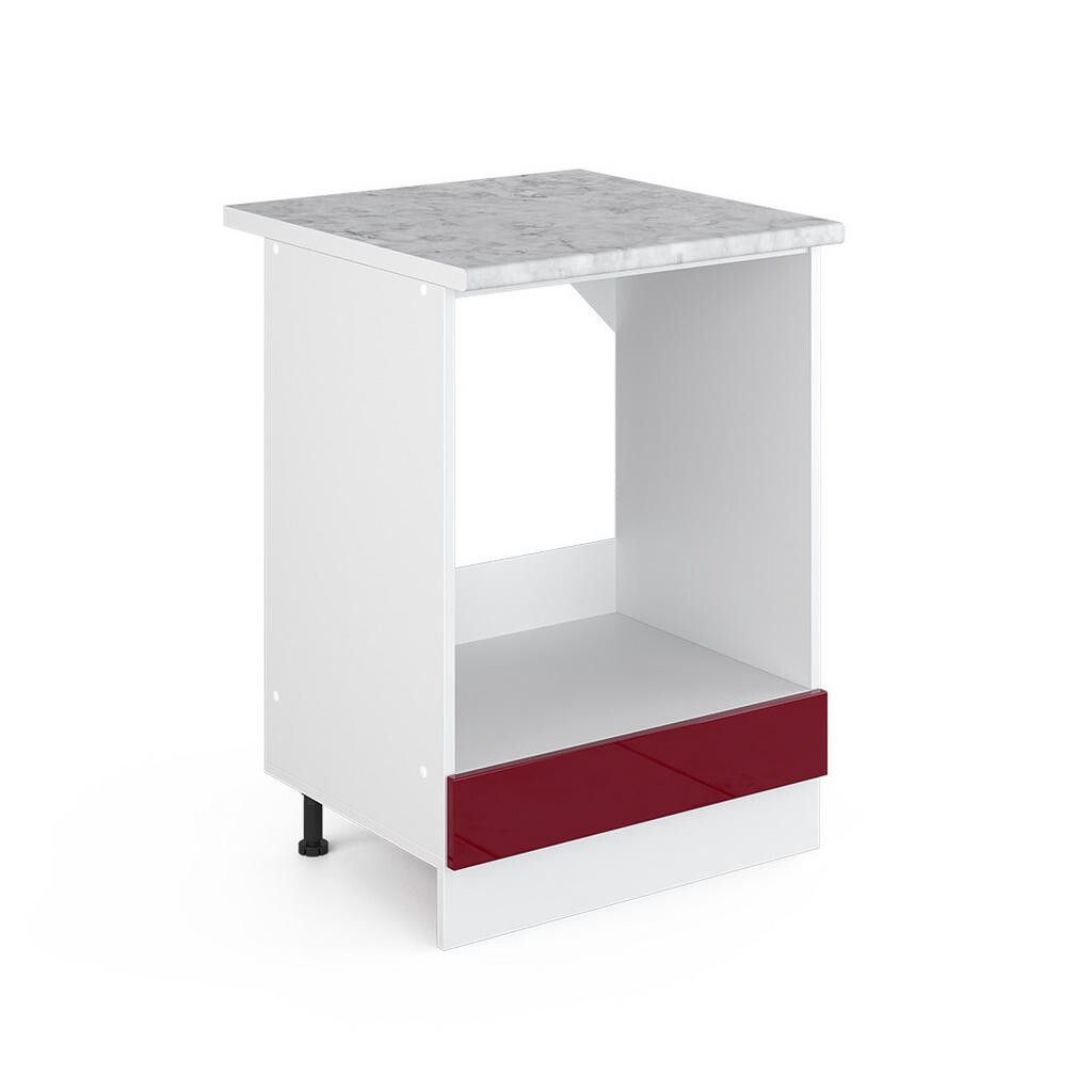 Vicco UNIVERZÁLNÍ ZÁKLADNÍ JEDNOTKA R-Line Bordó červená vysoký lesk 60 cm s velkým výklenkem, s pracovní deskou