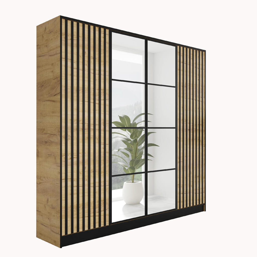Kier Furniture ŠATNÍ SKŘÍŇ EDEN 4D v3 - 206,4x205x39 cm - Dub Craft