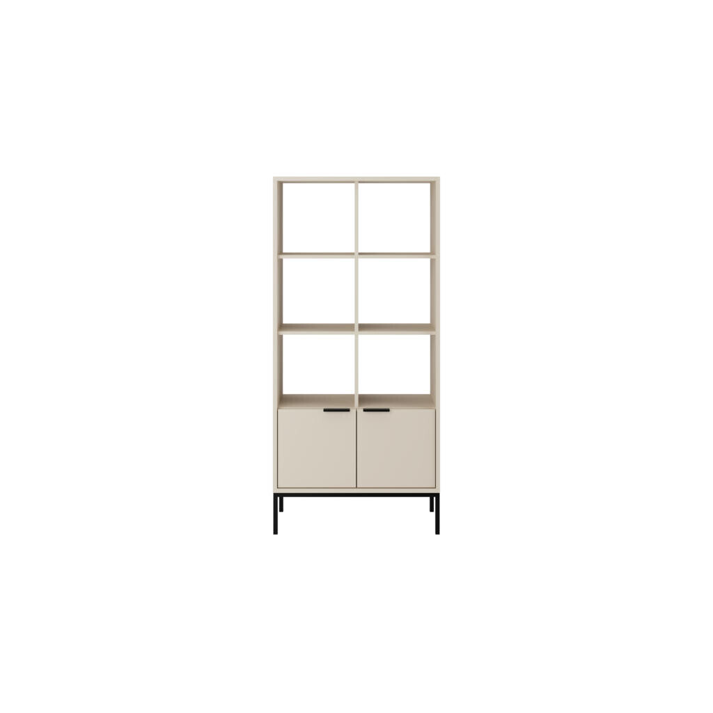 RAUMHIRSCH FURNITURE KNIHOVNA Austin béžová, černá 40/171,3/80 cm