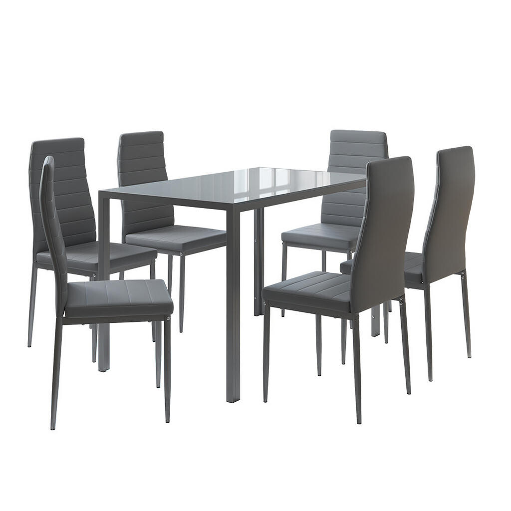 Vicco JÍDELNÍ STŮL SESTAVA Grand Šedá 120 x 75 cm Sada 6 kusů