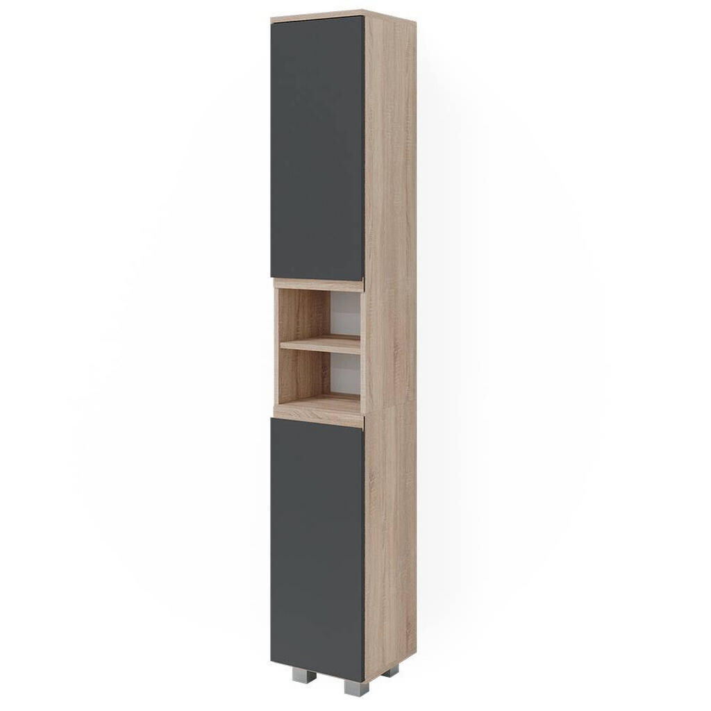 Vicco KOUPELNOVÁ SKŘÍŇKA J-Shape Sonoma 30 x 190 cm