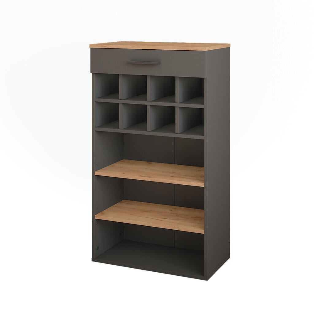 Vicco STOJAN NA VÍNO Repose Zlatý dub power/antracit 60 x 106 cm
