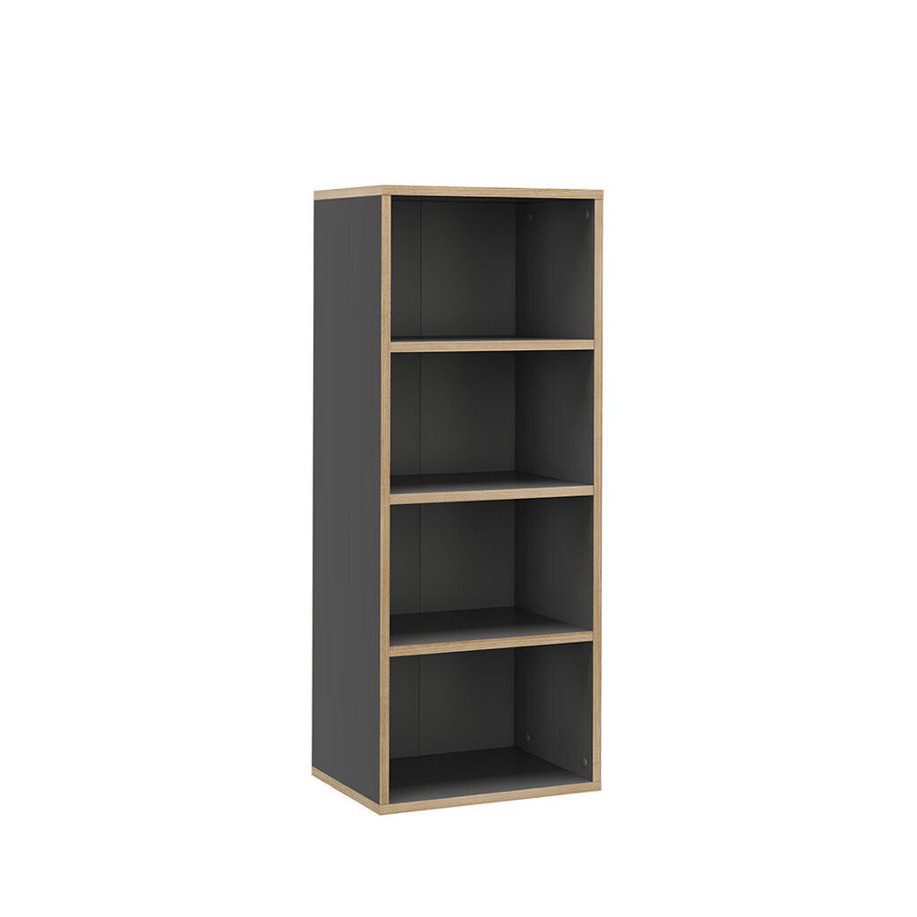Vicco KNIHOVNA Tetrix Antracit 40 x 100 cm se 4 přihrádkami