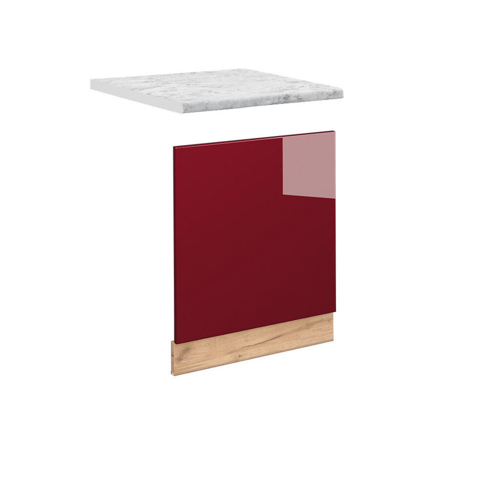 Vicco PŘEDNÍ PANEL Fame-Line Bordó červená vysoký lesk 60 cm , PD Mramor