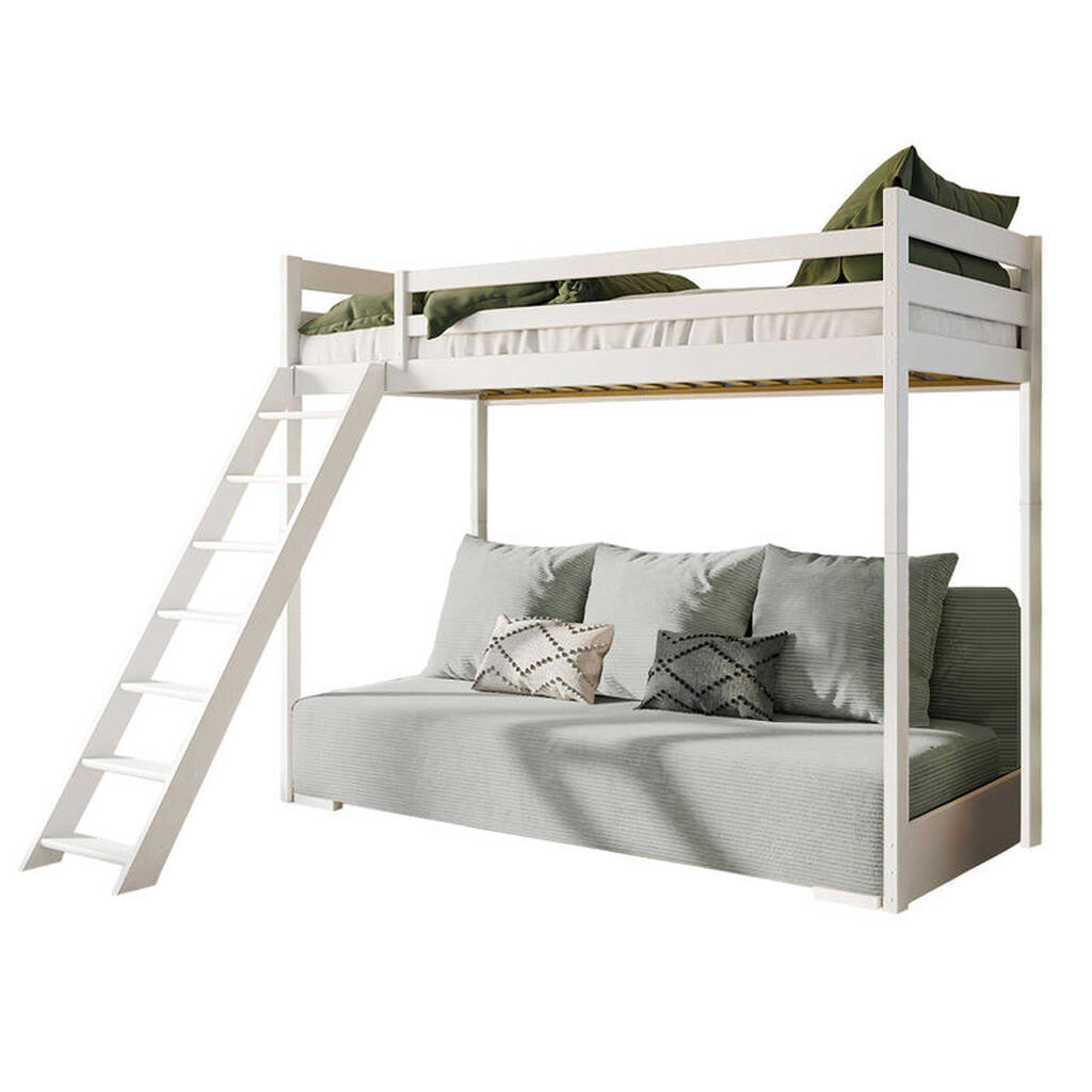 Petits-meubles POSTEL 90/200 Orlane Bílá a šedá