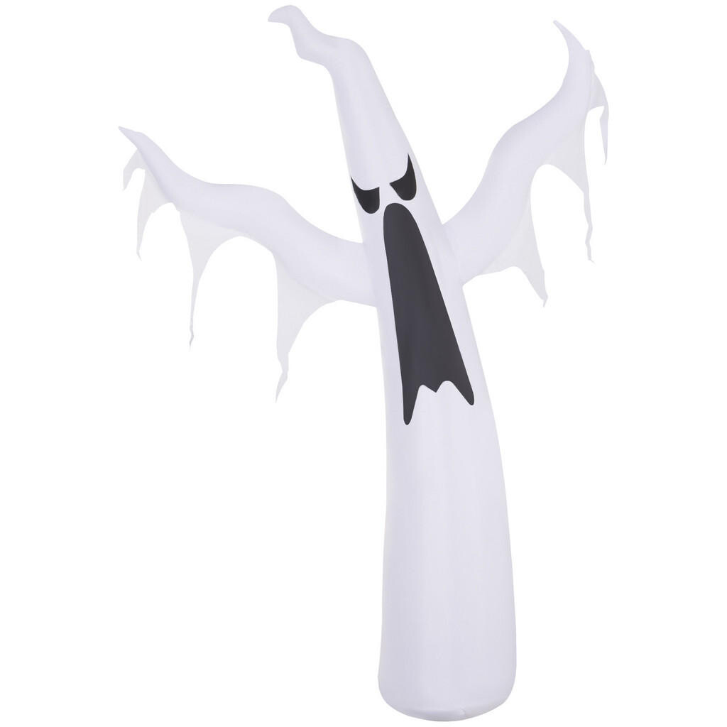HOMCOM HALLOWEEN dekorace Samonafukovací strašidelný duch LED osvětlený bílý